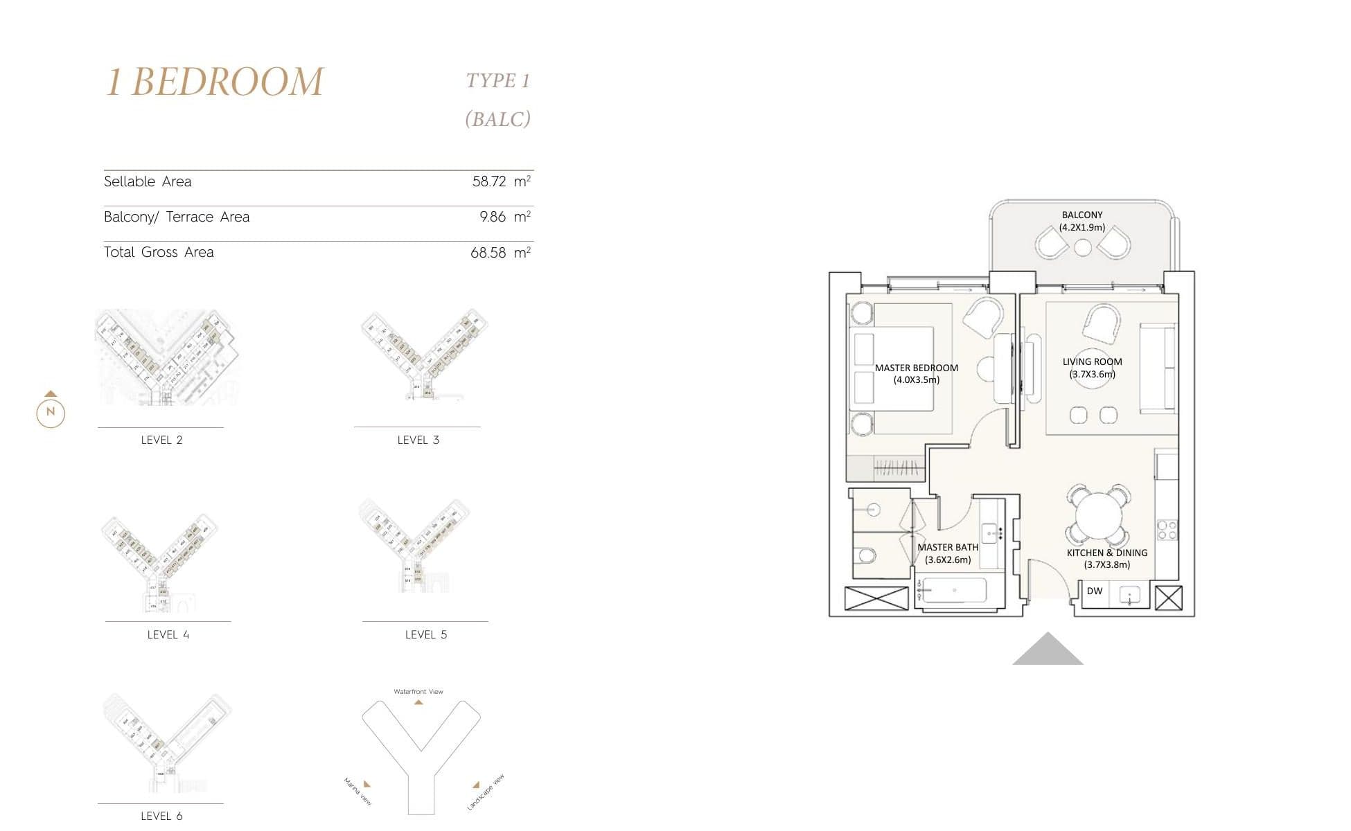 1 Bedroom · Type 1